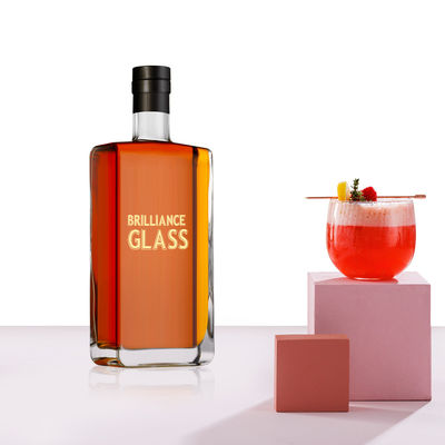 Whiskey Vodka Rum Gin Tequila Liquor Glass Bottle Custom Design and OEM/ODM Accepted