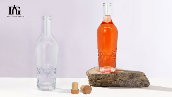Custom 700ml 500ml Glass Bottle for Brandy Gin Rum Whisky Vodka Tequila Liquor Spirits
