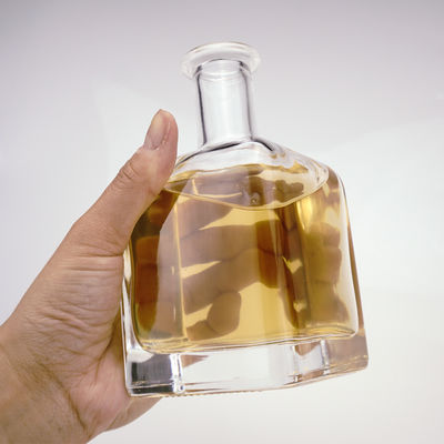 Custom Square Glass Whisky Bottle Set 5CL 500ML 750ML Frosted Vial Base Material glass