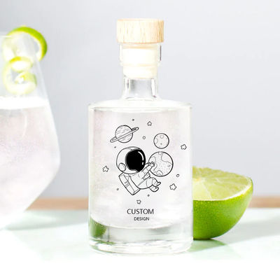 Customized Fancy Glass Bottle for Spirits Vodka Whisky Rum and Gin Sealing Type Cork