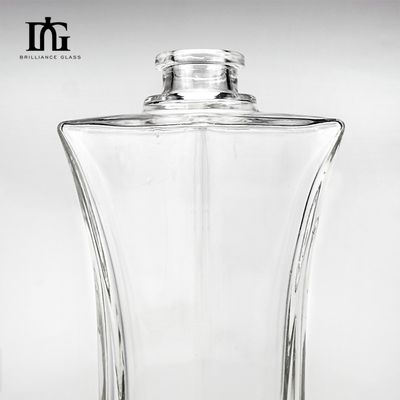 Whiskey Vodka Glass Bottle 500ml 750ml with Customized Unique Shape and Cork Cap Type