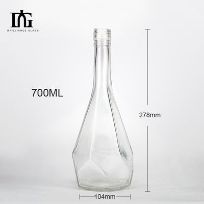 Special Shaped 500ml/750ml Tequila Whiskey Gin Rum Brandy Vodka Glass Bottles with T Cork