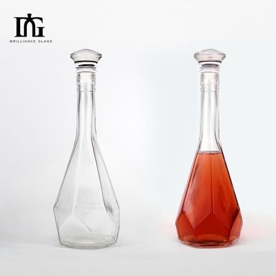 Special Shaped 500ml/750ml Tequila Whiskey Gin Rum Brandy Vodka Glass Bottles with T Cork