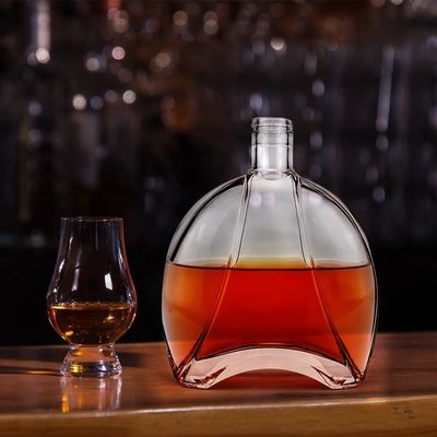 Glass Bottle With Sealed Cork Lid For Vodka Tequila Gin For Coffee Wine Base Material