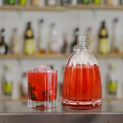 100ml 200ml 375ml 500ml 750ml 1000ml Engraved Round Crystal Glass Vodka Bottles with Screw Cap Cork