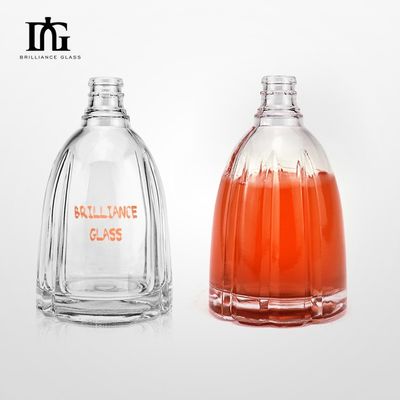 100ml 200ml 375ml 500ml 750ml 1000ml Engraved Round Crystal Glass Vodka Bottles with Screw Cap Cork