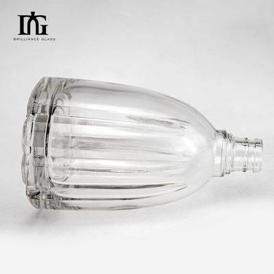 100ml 200ml 375ml 500ml 750ml 1000ml Engraved Round Crystal Glass Vodka Bottles with Screw Cap Cork