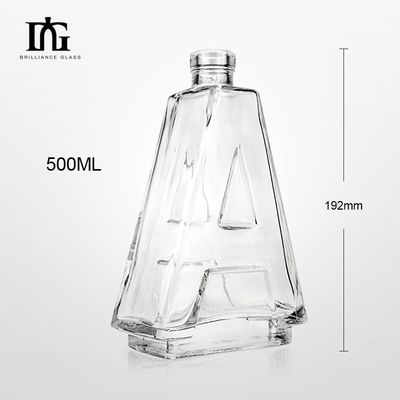 Clear A-Shaped Glass Bottle with Cork Screw Cap Craftable and Customizable