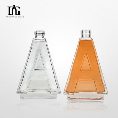 Clear A-Shaped Glass Bottle with Cork Screw Cap Craftable and Customizable