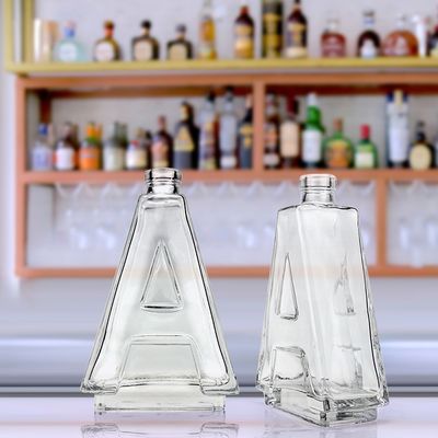 Clear A-Shaped Glass Bottle with Cork Screw Cap Craftable and Customizable