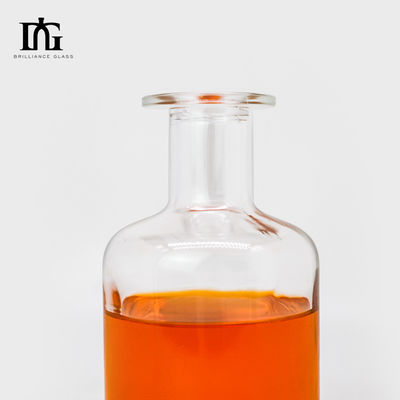 Screen Printing Hot Stamping Painting 750ml Clear Glass Spirit Bottle for Liquors and Beverage