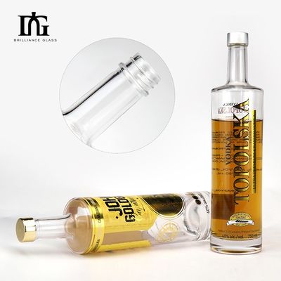 Customized 500ml 750ml Clear Glass Red Wine Bottle with Recyclable Glass Material
