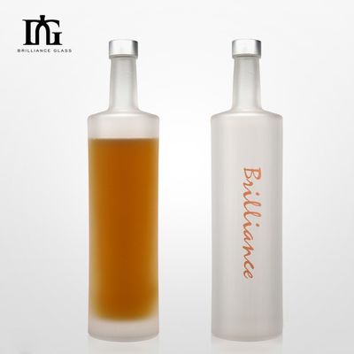 Customized Glass Collar 750ml/1000ml Vodka Bottle for High Capacity Liquor and Wine