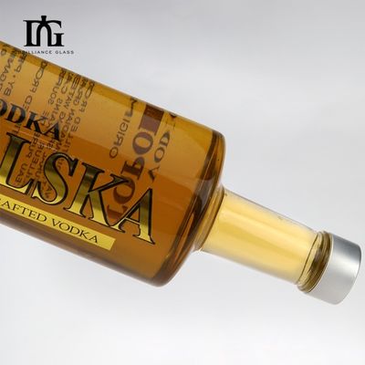 Customized Glass Collar 750ml/1000ml Vodka Bottle for High Capacity Liquor and Wine