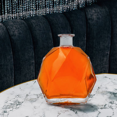 Glass Material Special Shape 500ml Brilliance Bottle for Vodka Rum Gin Liquor Spirits