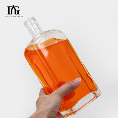 500ml 700ml Custom Juice Beverage Liqouur Spirits Glass Bottle with Cork and Screw Cap
