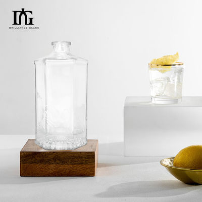 Sealing Type Cork 500ml Clear Liquor Glass Bottles for Tequila Spirits