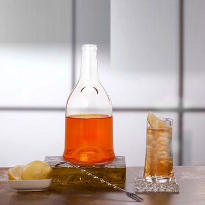 Custom Logo 500ml/700ml Glass Bottle for Brandy Juice Wine or Liquor Unique Design