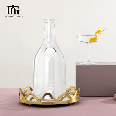 Custom Logo 500ml/700ml Glass Bottle for Brandy Juice Wine or Liquor Unique Design
