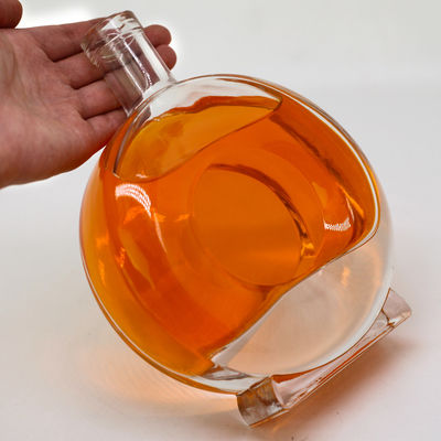450ml 500ml Glass Bottle for Liquors and Spirits Customize Clear Round Classical Empty