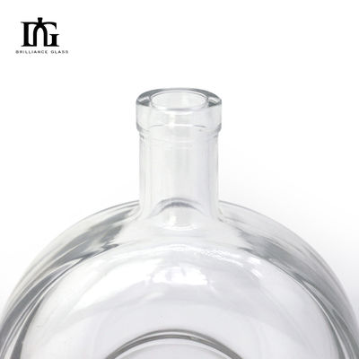 450ml 500ml Glass Bottle for Liquors and Spirits Customize Clear Round Classical Empty