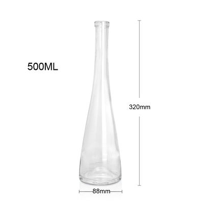 Clear Glass Bottle with Rose Bottom Capacity 500ml/750ml Body Material Glass