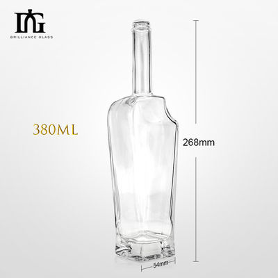 375ml 500ml 700ml Unique Design Vodka Gin Whiskey Spirits Glass Bottle with Cork Made