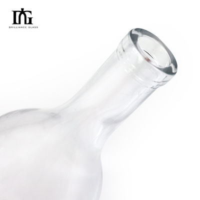 Clear Glass Juice Bottle 750ml 700ml for Liquor Drinking Base Material Custom Design