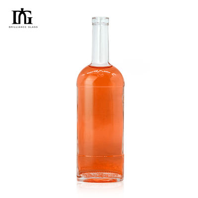 750ml 700ml 500ml Unique Shape Vodka Spirit Gin Rum Clear Glass Liquor Bottle with Cork