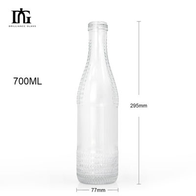 Provided Freely Glass Bottle 700ml 500ml for Wine Vodka Brandy Clear Transparent Empty