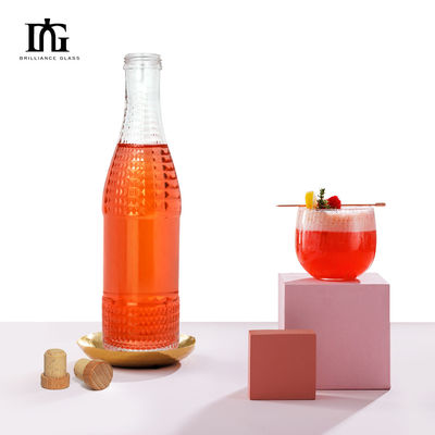 Provided Freely Glass Bottle 700ml 500ml for Wine Vodka Brandy Clear Transparent Empty