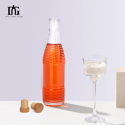 Provided Freely Glass Bottle 700ml 500ml for Wine Vodka Brandy Clear Transparent Empty