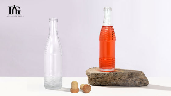 Provided Freely Glass Bottle 700ml 500ml for Wine Vodka Brandy Clear Transparent Empty