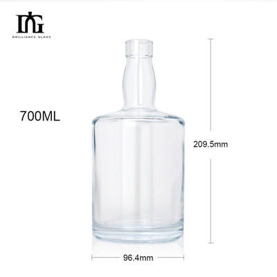 Body Material Glass 260ml Mini Bottles Clear Glass Bottle for Whisky Wine Liquor