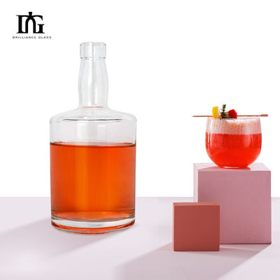 Body Material Glass 260ml Mini Bottles Clear Glass Bottle for Whisky Wine Liquor
