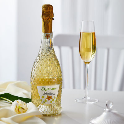 375ml/500ml/750ml Electroplated Golden Sparkling Wine Bottle with Cork Sealing Type