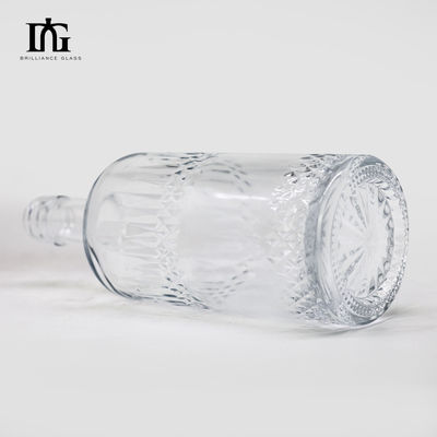 Clear Square Classical Empty Glass Bottle for End Liquors and Beverage Sealing Type CORK