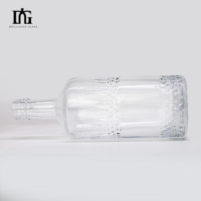 Clear Square Classical Empty Glass Bottle for End Liquors and Beverage Sealing Type CORK