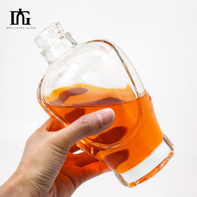 Other Beverage 50cl Empty Vodka Whisky Glass Bottle with Cork Lids and Matte Surface