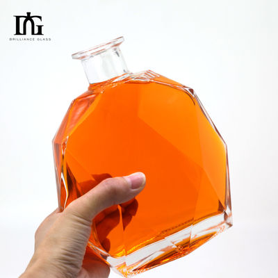 700ml Empty Alcohol Glass Bottles for Gin Rum Whiskey Vodka Engraved CORK Sealing Type
