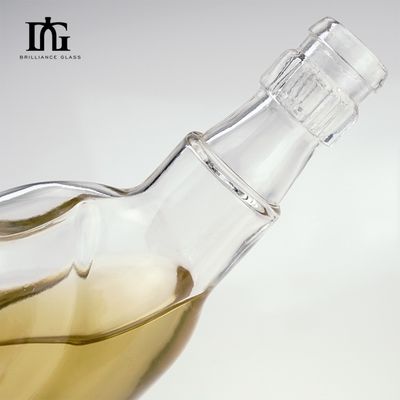 Customized Glass Collar Material Glass Liquor Bottles for Gins 500ml 700ml Lead Free