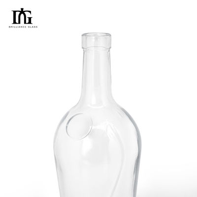 750ml Glass Wine Bottle for Spirits Whiskey Collar Material glass Cap type cork screw both