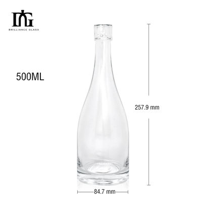 1000ml/750ml/700ml/500ml Capacity Glass Liquor Bottle for Vodka Gin Rum and More