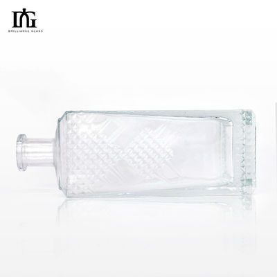 Round Glass Bottles for Gin Rum Tequila Spirits 750ml 1 Liter Clear Empty Vodka Liquor