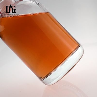 500ml Clear Glass Fruit Wine Liquor Bottle with Cork Engraved Surface Handling
