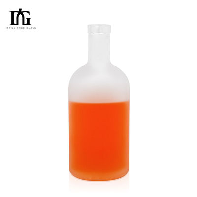 Glass Bottle for Liquors 1L Vodka Whisky Rum Tequila in Classical Square Design