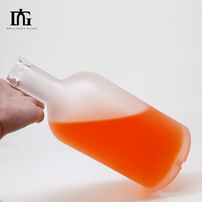 Glass Bottle for Liquors 1L Vodka Whisky Rum Tequila in Classical Square Design