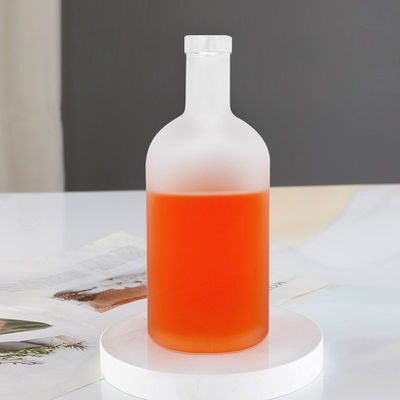 Glass Bottle for Liquors 1L Vodka Whisky Rum Tequila in Classical Square Design