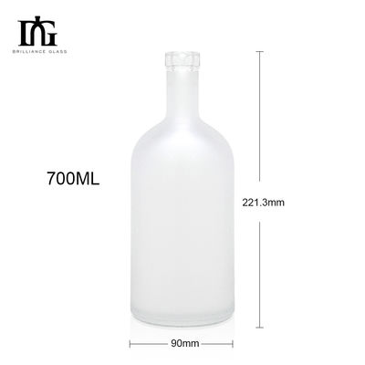 Glass Bottle for Liquors 1L Vodka Whisky Rum Tequila in Classical Square Design