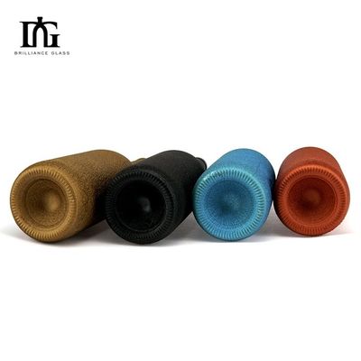 500ml/750ml Capacity Custom Matte Colored Glass Wine Bottle for Red Wine and Liquor